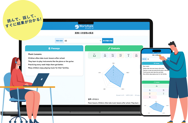 英検®ライティングをAIが即スコア化・添削！