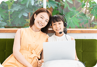 親御様にレッスンのフィードバックも