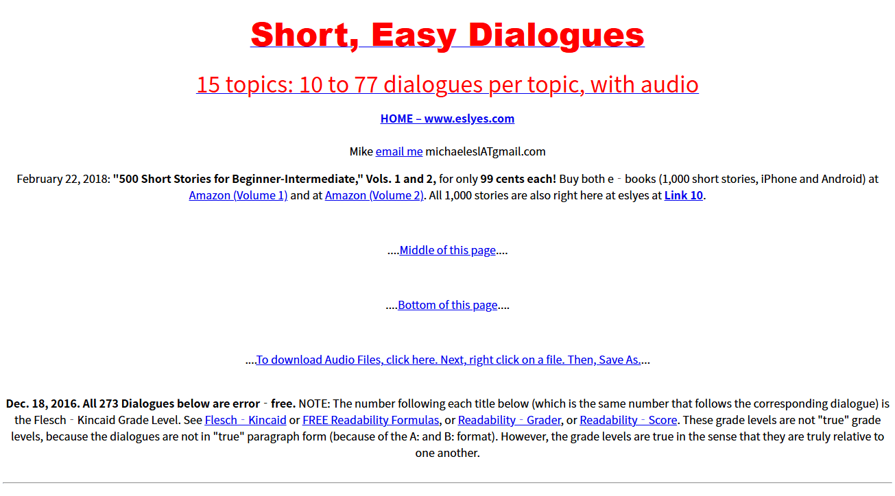 TalkEnglish.com（初級者むけ）<
