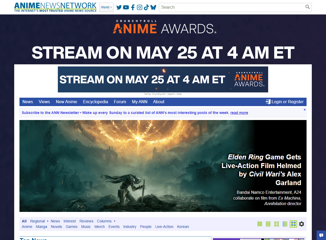 Animenewsnetwork（アニメニュースネットワーク）
