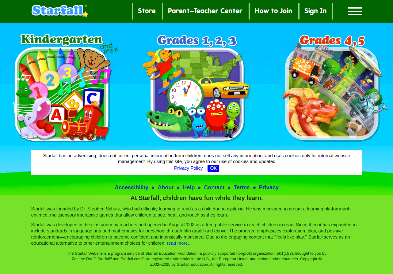 Starfall.com<